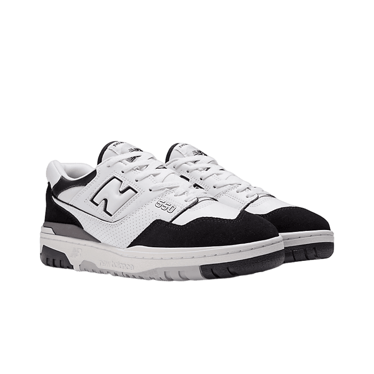 New Balance 550 White Black Rain Cloud Angle 2