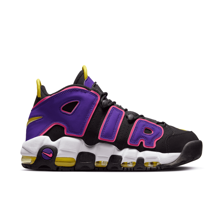 Nike Air More Uptempo Black Multi Neon Angle 1