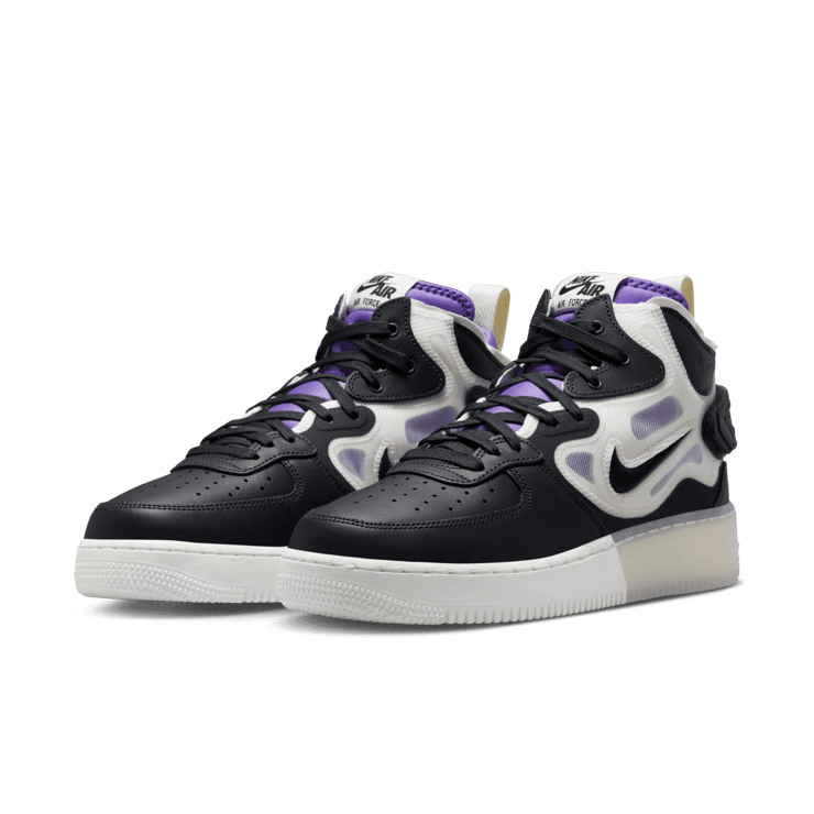 Nike Air Force 1 Mid React Off Noir Action Grape Angle 2