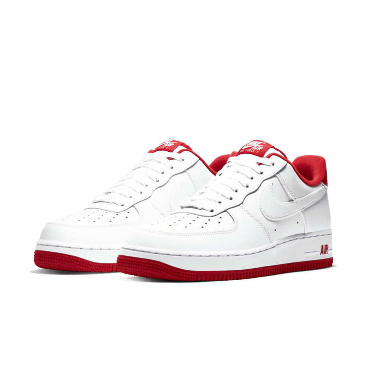 Nike Air Force 1 Low White University Red Angle 2