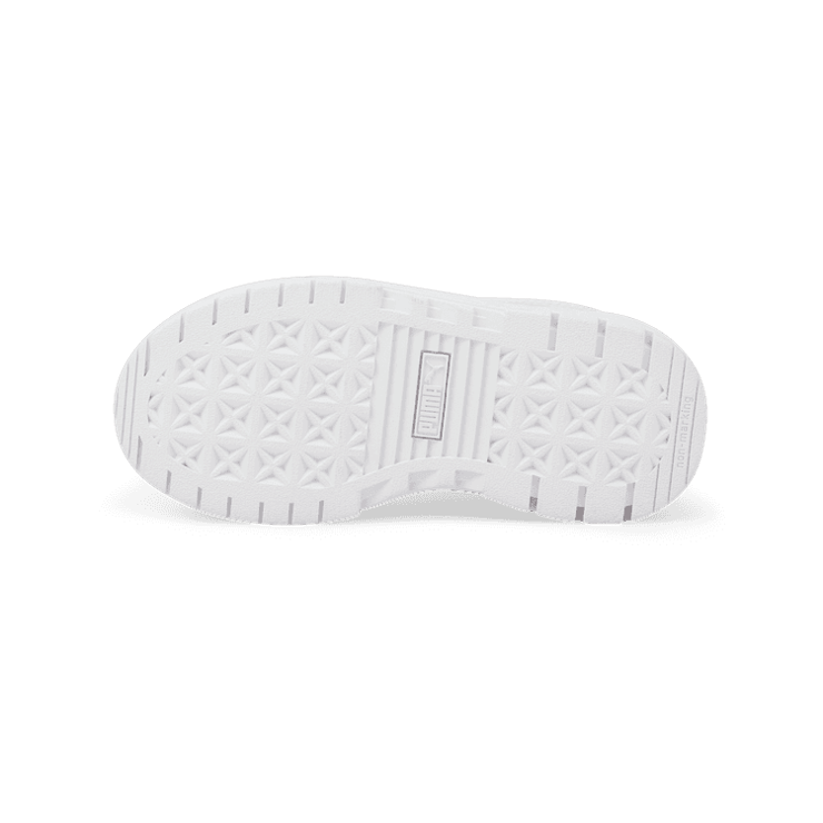 Puma Mayze Leather Little Kid 'White Team Gold' Angle 0