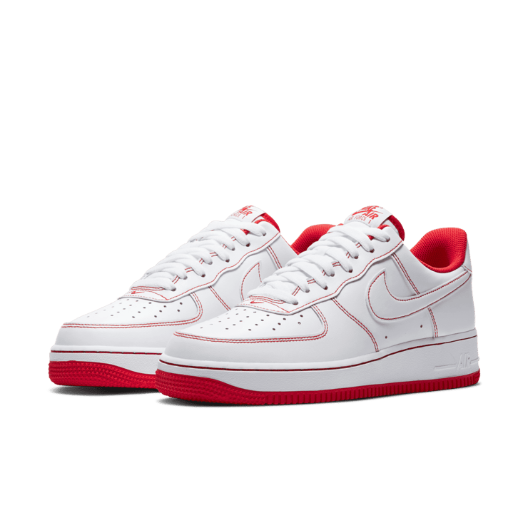 Nike Air Force 1 Low '07 White University Red Angle 2