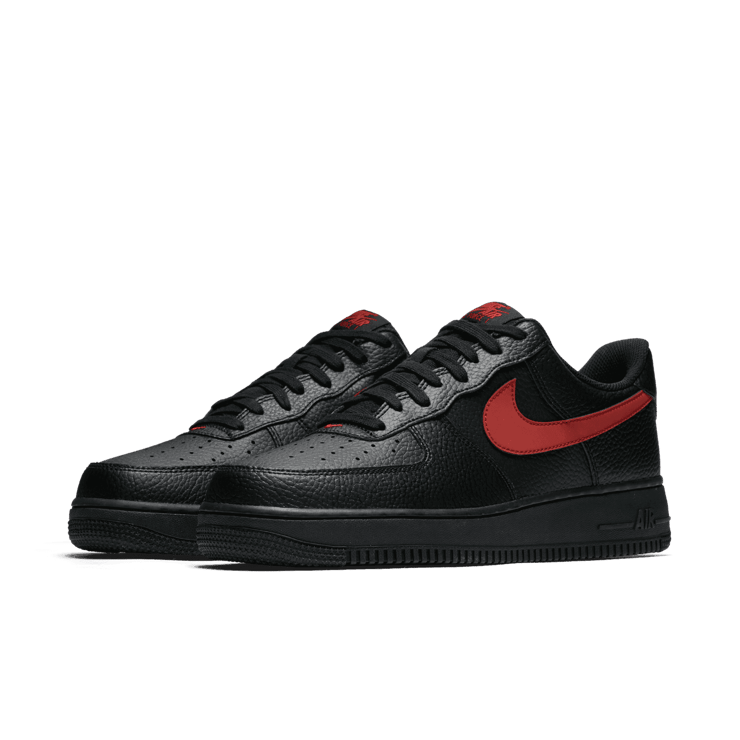 Nike Air Force 1 Low Black University Red Angle 2