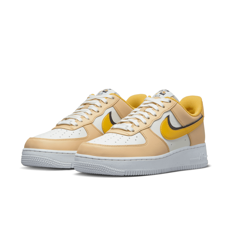 Nike Air Force 1 Low 82 Tan White Yellow Angle 2