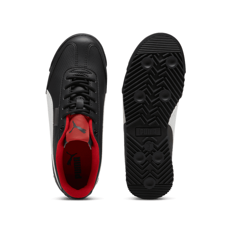 PUMA Scuderia Ferrari Roma Via Sneakers in Black/White (GS) Angle 0