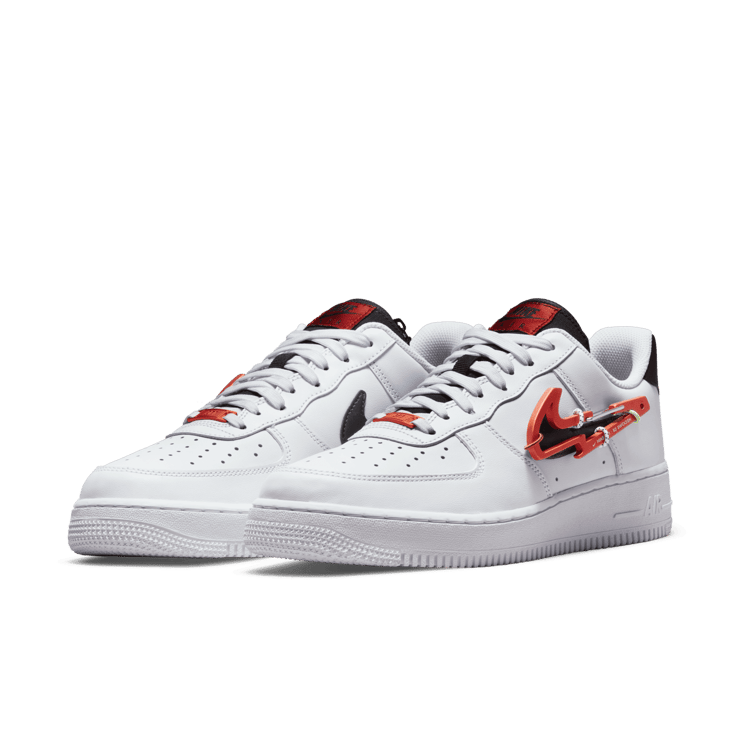 Nike Air Force 1 Low Carabiner Swoosh Red Angle 2