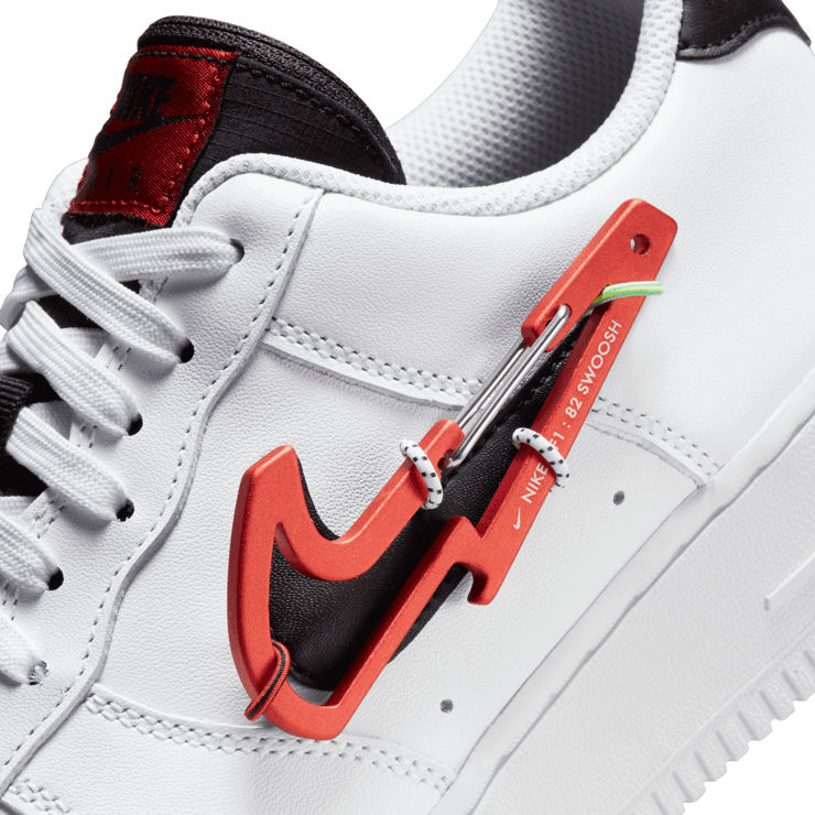 Nike Air Force 1 Low Carabiner Swoosh Red Angle 6