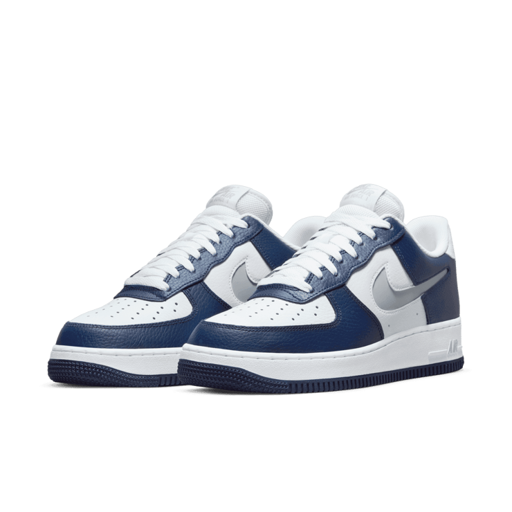 Nike Air Force 1 Low White Navy Grey Angle 2