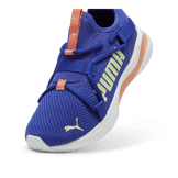 PUMA SoftRide Rift Pop Sneakers Big in Lapis Lazuli/Cool Cucumber (GS) Angle 2