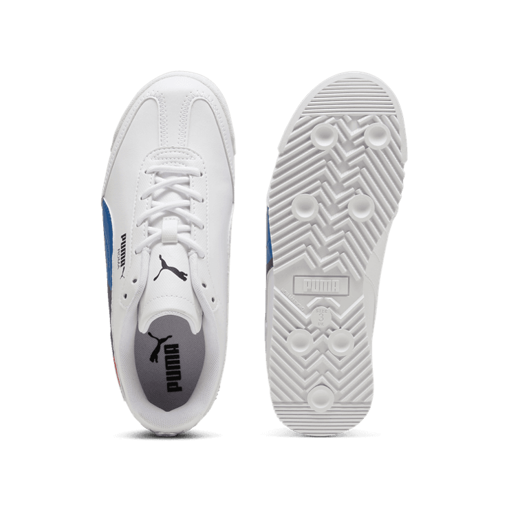 PUMA BMW M Motorsport Roma Via Sneakers in White/Warm White (GS) Angle 0