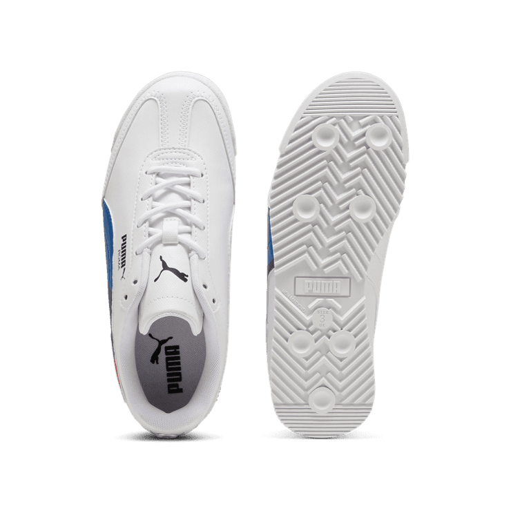 PUMA BMW M Motorsport Roma Via Sneakers in White/Warm White (GS) Angle 0