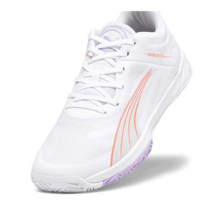 Puma Accelerate Turbo Court 'White Fire Orchid Violet' (W) Angle 2