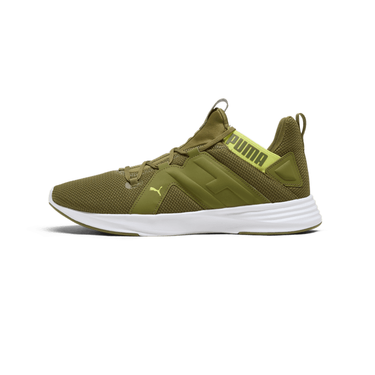 PUMA Contempt Demi Training in Olive Green/Lime Sheen Angle 1