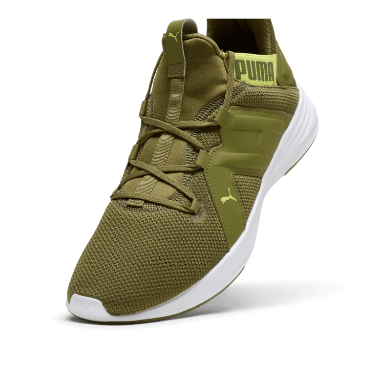 PUMA Contempt Demi Training in Olive Green/Lime Sheen Angle 2