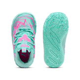PUMA x LAMELO BALL MB.03 Miami s' Basketball in Electric Peppermint/Ravish (TD) Angle 0