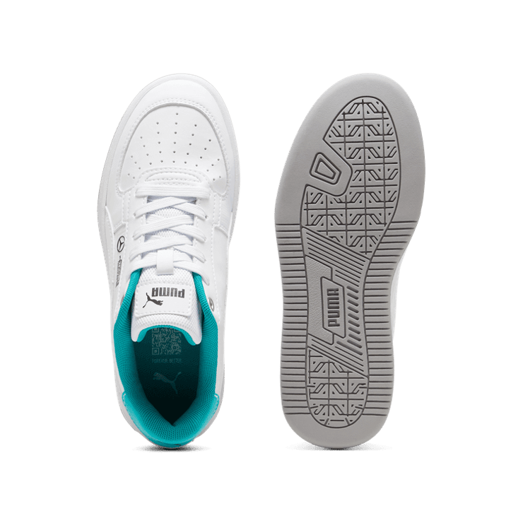 PUMA Mercedes-AMG Petronas F1® Caven 2.0 Sneakers in White/Sheen Green (GS) Angle 0
