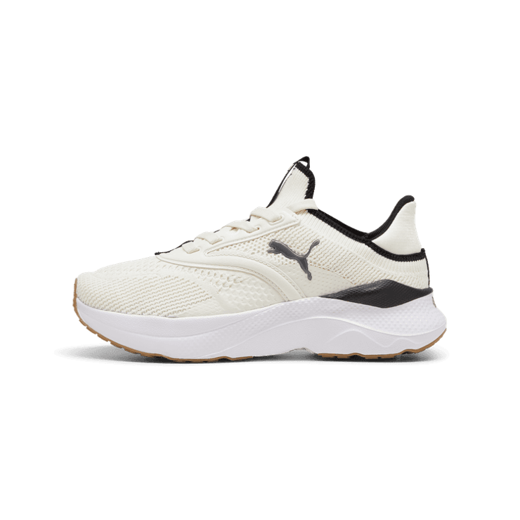 PUMA SOFTRIDE Mayve Women in Warm White/Black/Fizzy Apple Angle 1