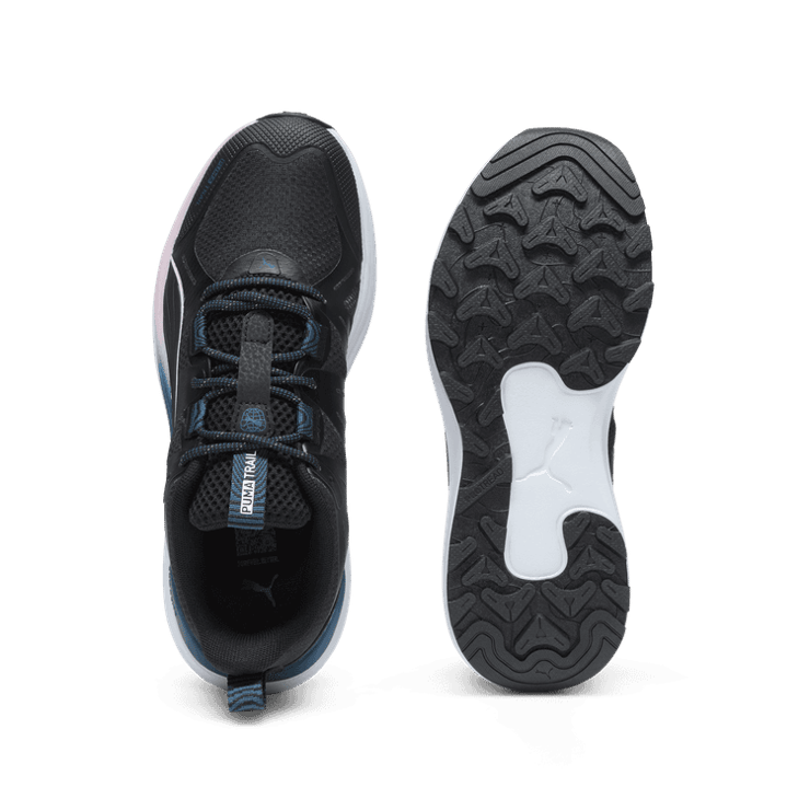 PUMA Reflect Lite Trail in Black/Silver Mist/Ocean Tropic Angle 0