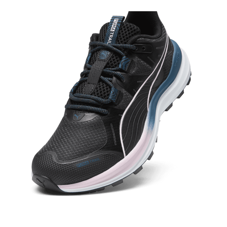 PUMA Reflect Lite Trail in Black/Silver Mist/Ocean Tropic Angle 2