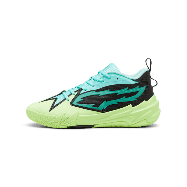 PUMA Scoot Zeros Basketball in Fizzy Apple/Electric Peppermint Angle 1