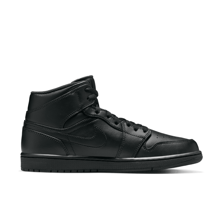 Air Jordan 1 Mid Triple Black (2022) Angle 1