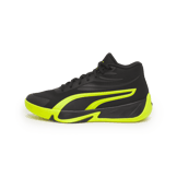 PUMA Court Pro Basketball in Black/Electric Lime Angle 1