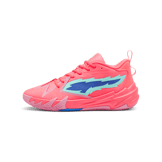 PUMA Scoot Zeros Basketball in Sunset Glow/Electric Peppermint Angle 1