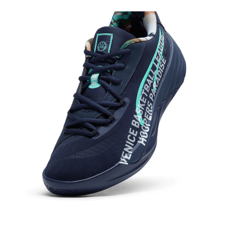 PUMA All-Pro NITRO⢠Venice Beach Basketball League Basketball in Dark Blue Angle 2