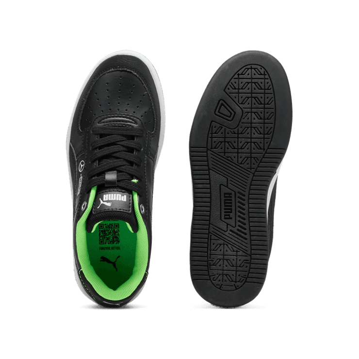 PUMA Mercedes-AMG Petronas F1Â® Caven 2.0 Sneakers in Black/Fizzy Green (GS) Angle 0
