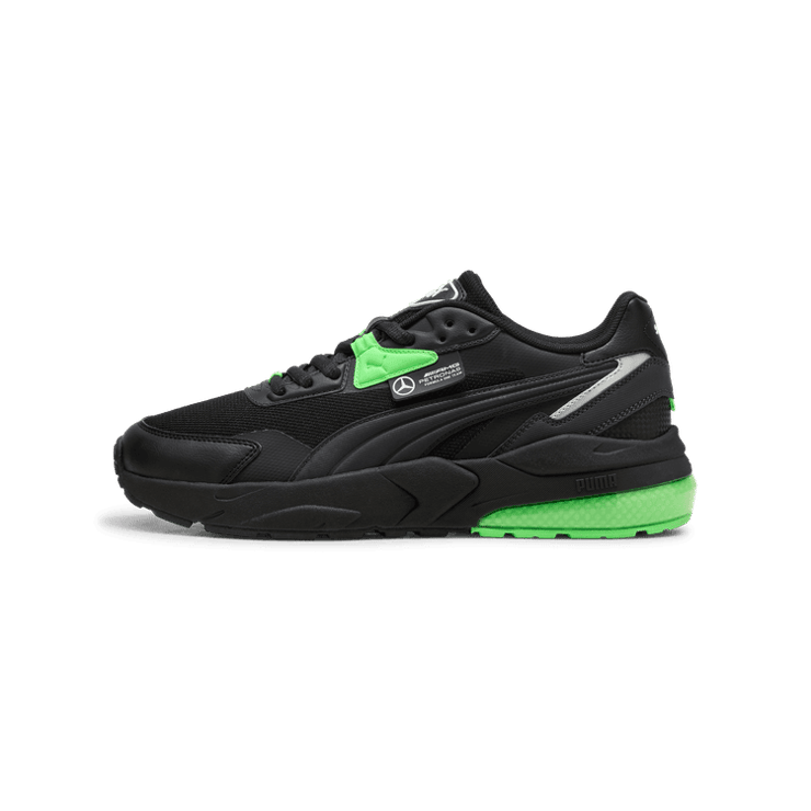 PUMA Mercedes-AMG Petronas F1 Vis2K Sneakers in Black/Flat Dark Grey Angle 1