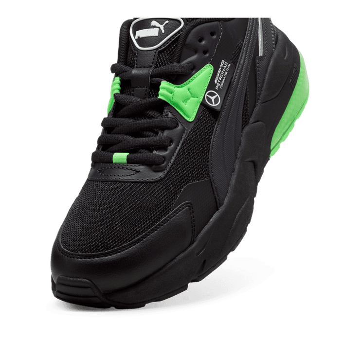 PUMA Mercedes-AMG Petronas F1 Vis2K Sneakers in Black/Flat Dark Grey Angle 2