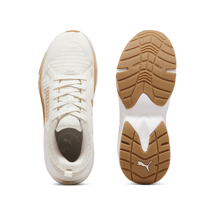 PUMA SOFTRIDE Divine Women in Vapor Grey/Gold/Gum Angle 0
