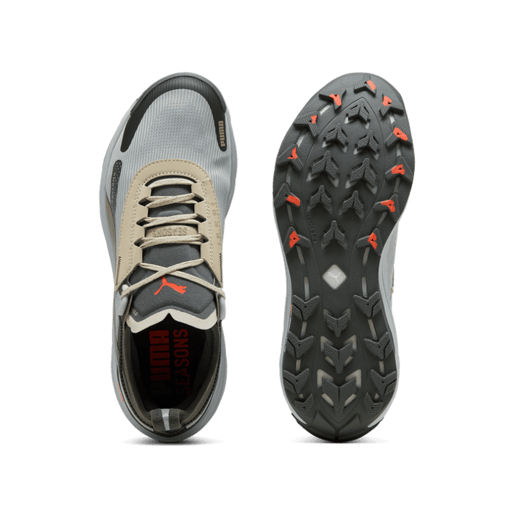 PUMA SEASONS Voyage NITRO⢠3 Trail in Cool Light Grey/Desert Dust/Shadow Grey Angle 0