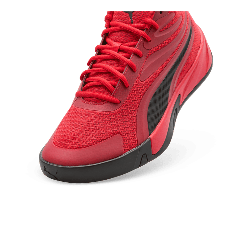 PUMA Court Pro Basketball in For All Time Red/Black Angle 2