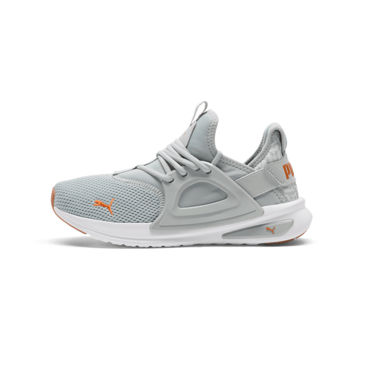 PUMA Softride Enzo Evo RP Wide Running Sneakers in Cool Mid Grey/Maple Syrup Angle 1