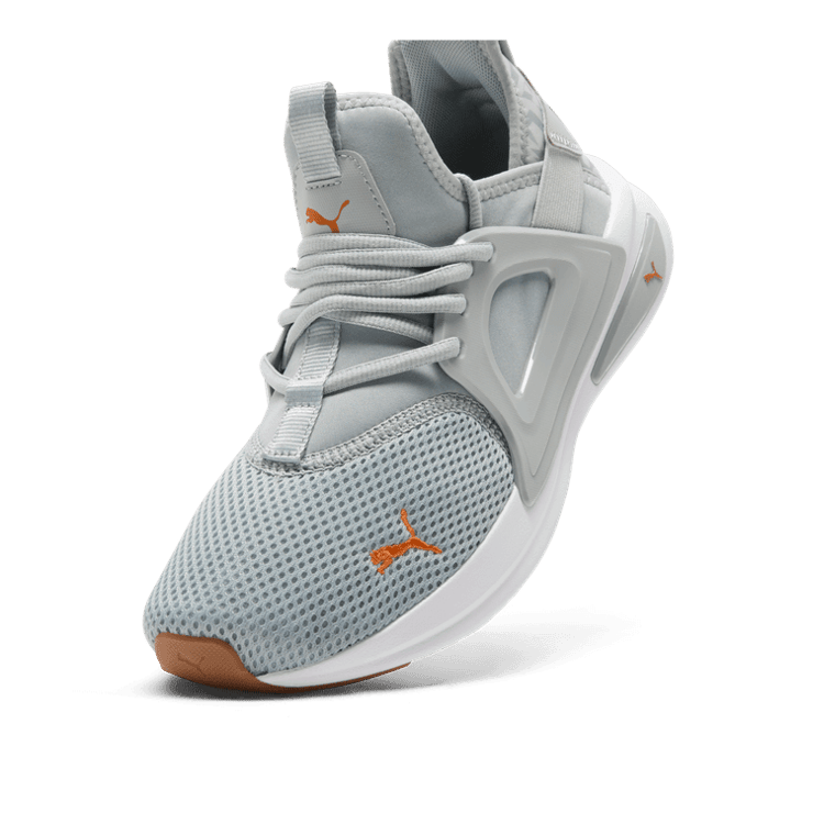 PUMA Softride Enzo Evo RP Wide Running Sneakers in Cool Mid Grey/Maple Syrup Angle 2