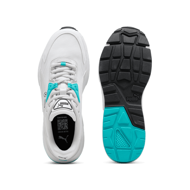 PUMA Mercedes-AMG Petronas F1 Vis2K Sneakers in White/Feather Grey Angle 0