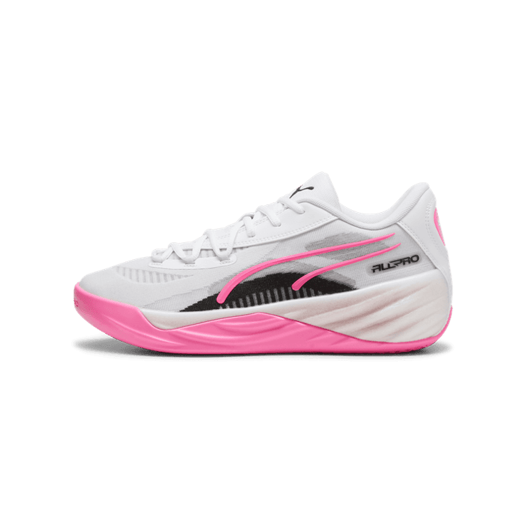 PUMA All Pro NITROâ¢ Basketball in Poison Pink/White Angle 1