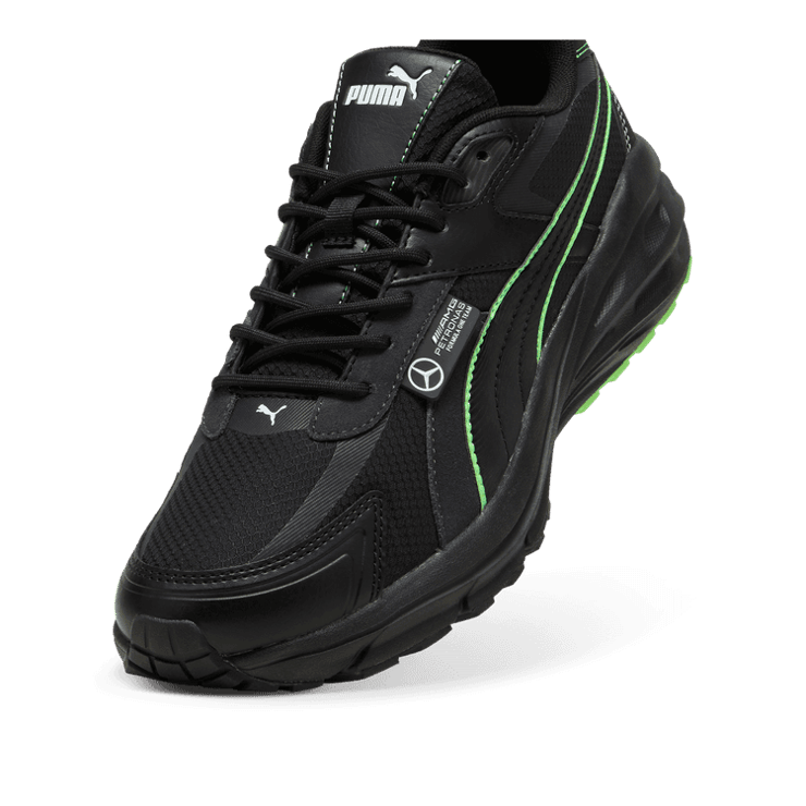 PUMA Mercedes-AMG Petronas F1® Hypnotic Sneakers in Black/Flat Dark Grey Angle 2