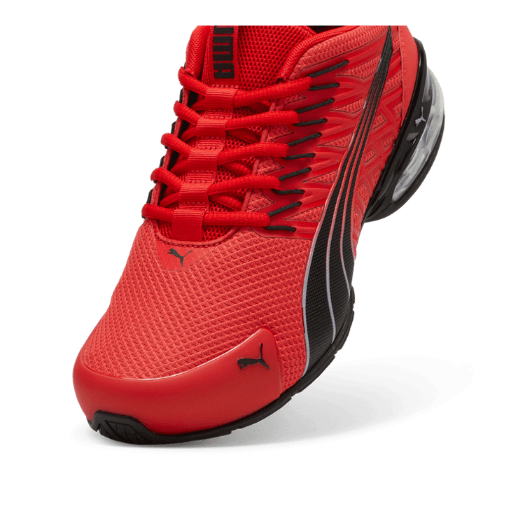 PUMA Voltaic Evo in For All Time Red/Black/Grey Fog Angle 2