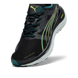 PUMA ForeverRun NITROâ¢ WTR in Black/Malachite/Yellow Burst Angle 2