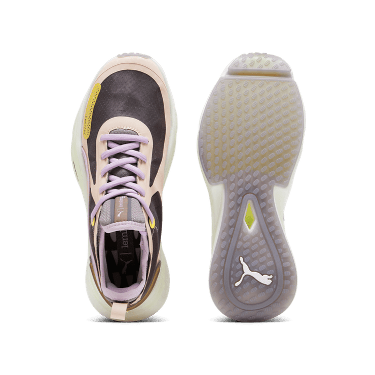 PUMA x lemlem PWR NITRO⢠SQD LEMLEM Training in Rose Quartz/Yellow Sizzle/Frozen Grape Angle 0
