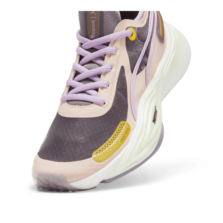 PUMA x lemlem PWR NITRO⢠SQD LEMLEM Training in Rose Quartz/Yellow Sizzle/Frozen Grape Angle 2