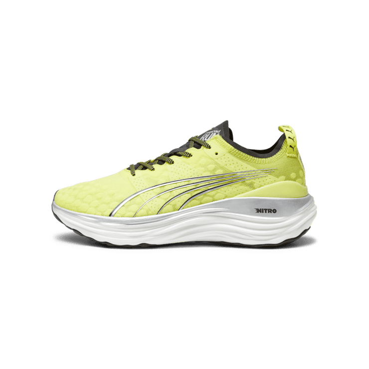PUMA ForeverRUN NITROâ¢ in Yellow Burst/Black/Silver Angle 1