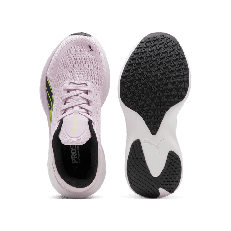 PUMA Scend Profoam Sneakers in Grape Mist/Black/Lime Pow (GS) Angle 0