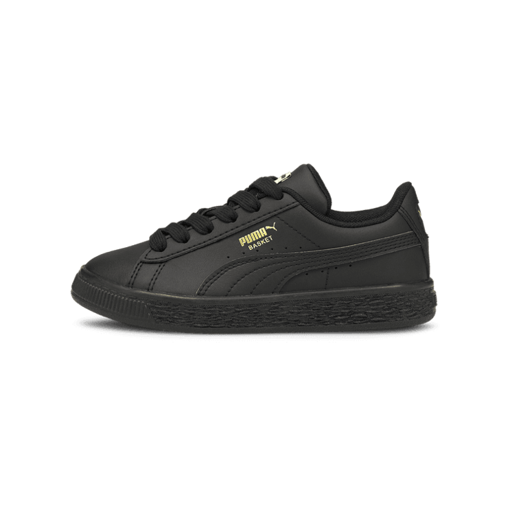 PUMA Basket Classic XXI in Black (PS) Angle 1