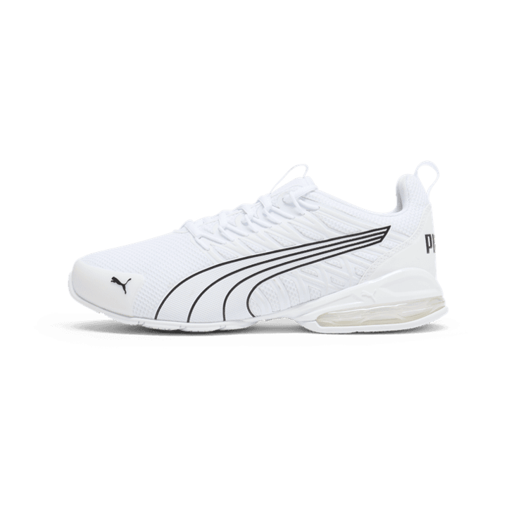 PUMA Voltaic Evo in White/Black Angle 1