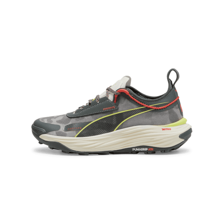 PUMA SEASONS Voyage NITROâ¢ 3 in Mineral Grey/Active Red/Lime Pow Angle 1