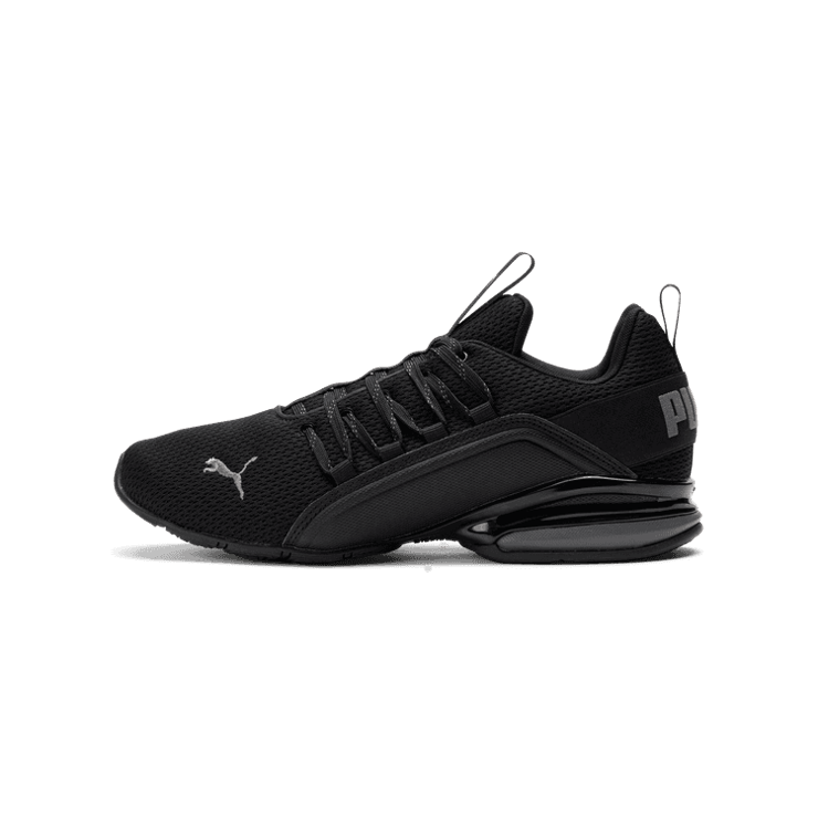 PUMA Axelion Refresh Wide in Black/Cool Dark Grey Angle 1