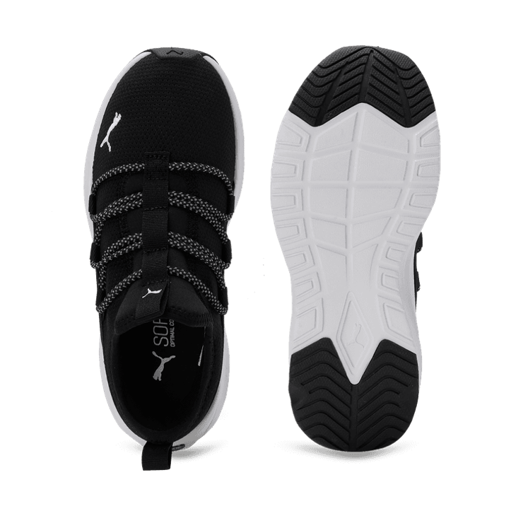 PUMA Softride One4All in Black/White (GS) Angle 0